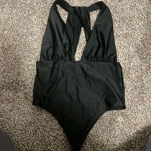 Brand: Forever 21 | Black Low Cut Bodysuit